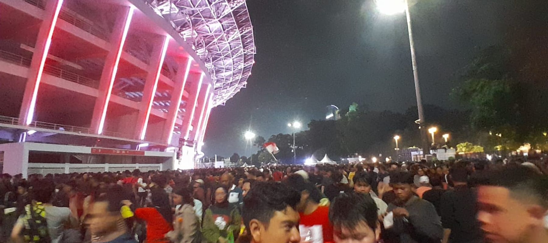 Suasana Nobar Semifinal Piala Asia U-23 2024 di GBK.