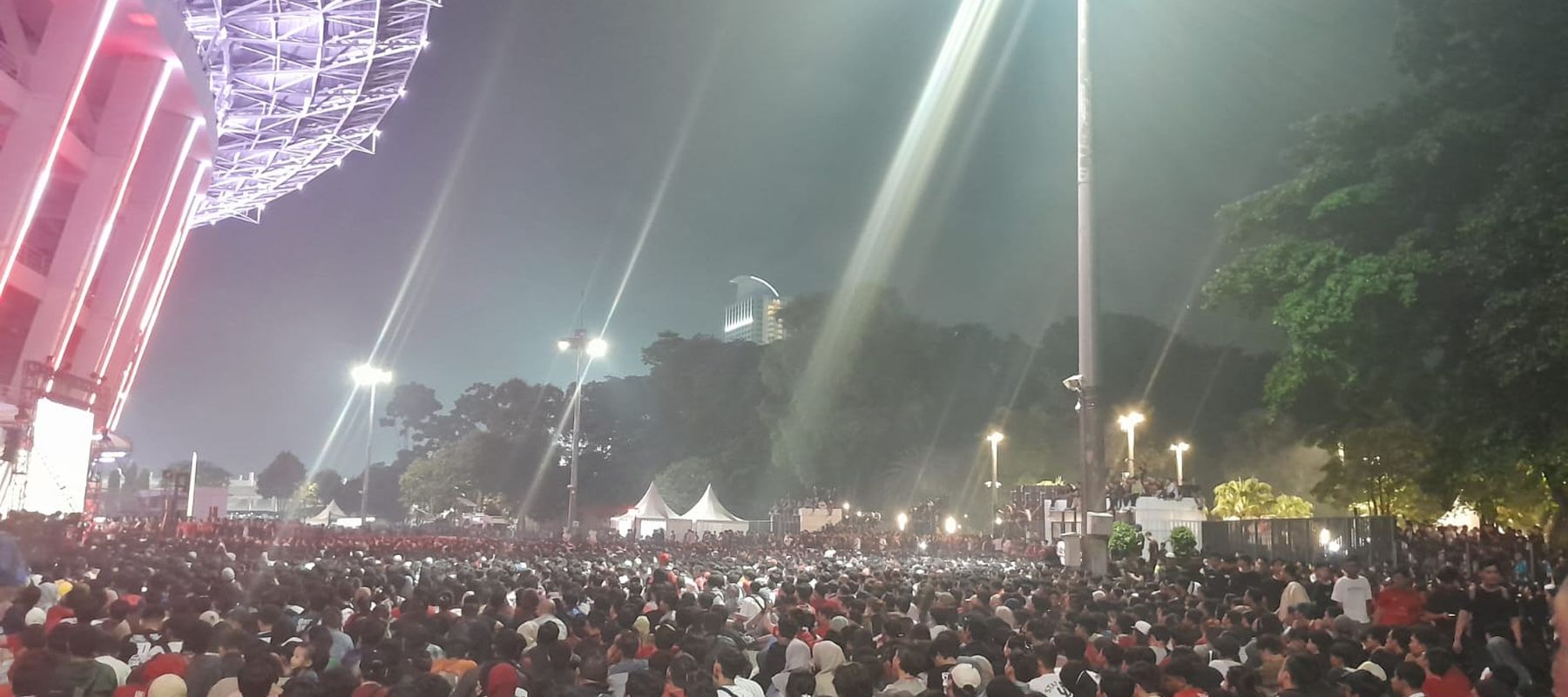 Suasana Nobar Semifinal Piala Asia U-23 2024 di GBK.