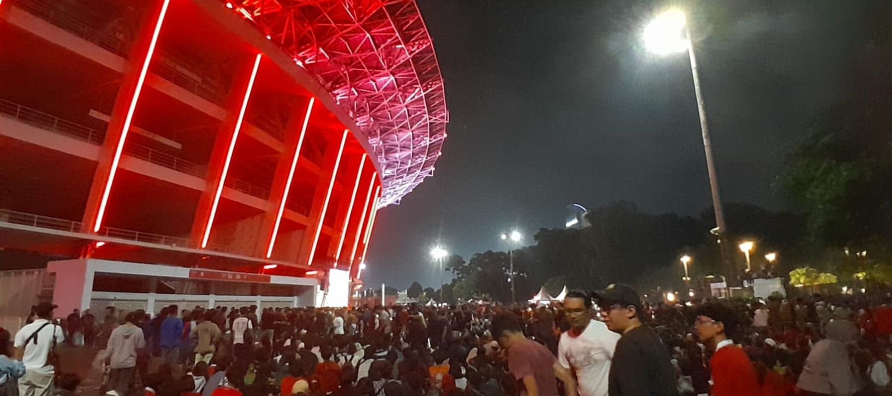 Suasana Nobar Semifinal Piala Asia U-23 2024 di GBK.