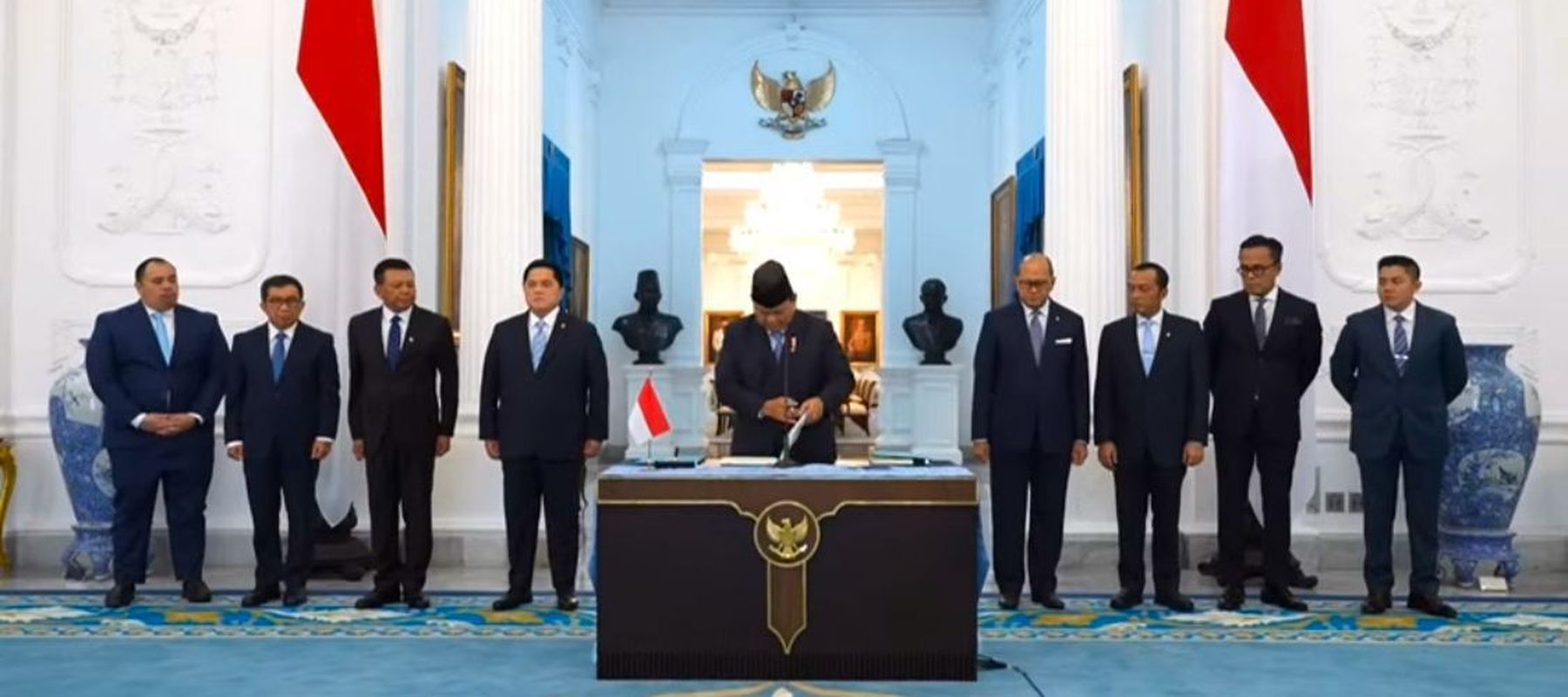 Presiden Prabowo meluncurkan Badan Pengelola Investasi (BPI) Daya Anagata Nusantara (Danantara) Senin, 24 Februari 2025 di Halaman Tengah Istana Kepresidenan, Jakarta.