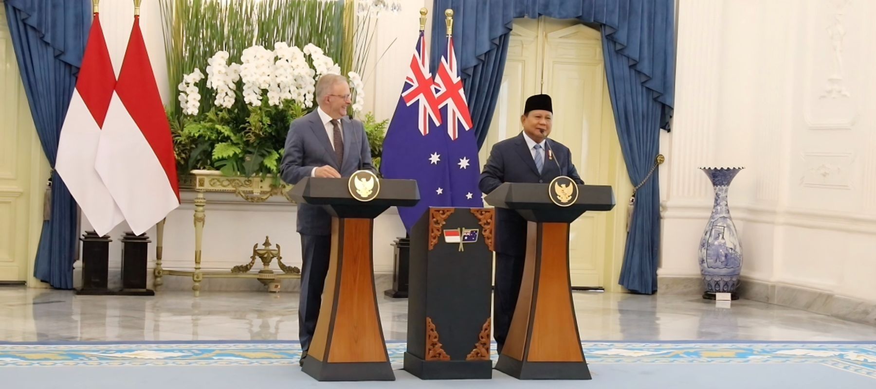 Presiden Prabowo Subianto dan Perdana Menteri Australia Anthony Albanese