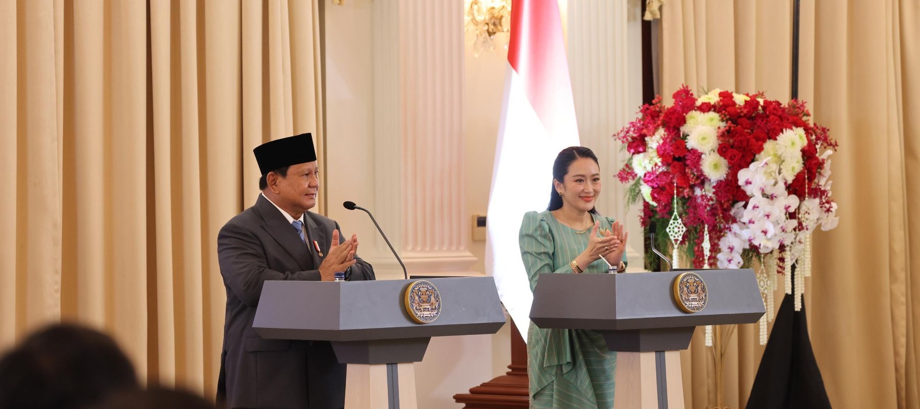 Presiden Prabowo Subianto dan PM Thailand Paetongtarn Shinawatra