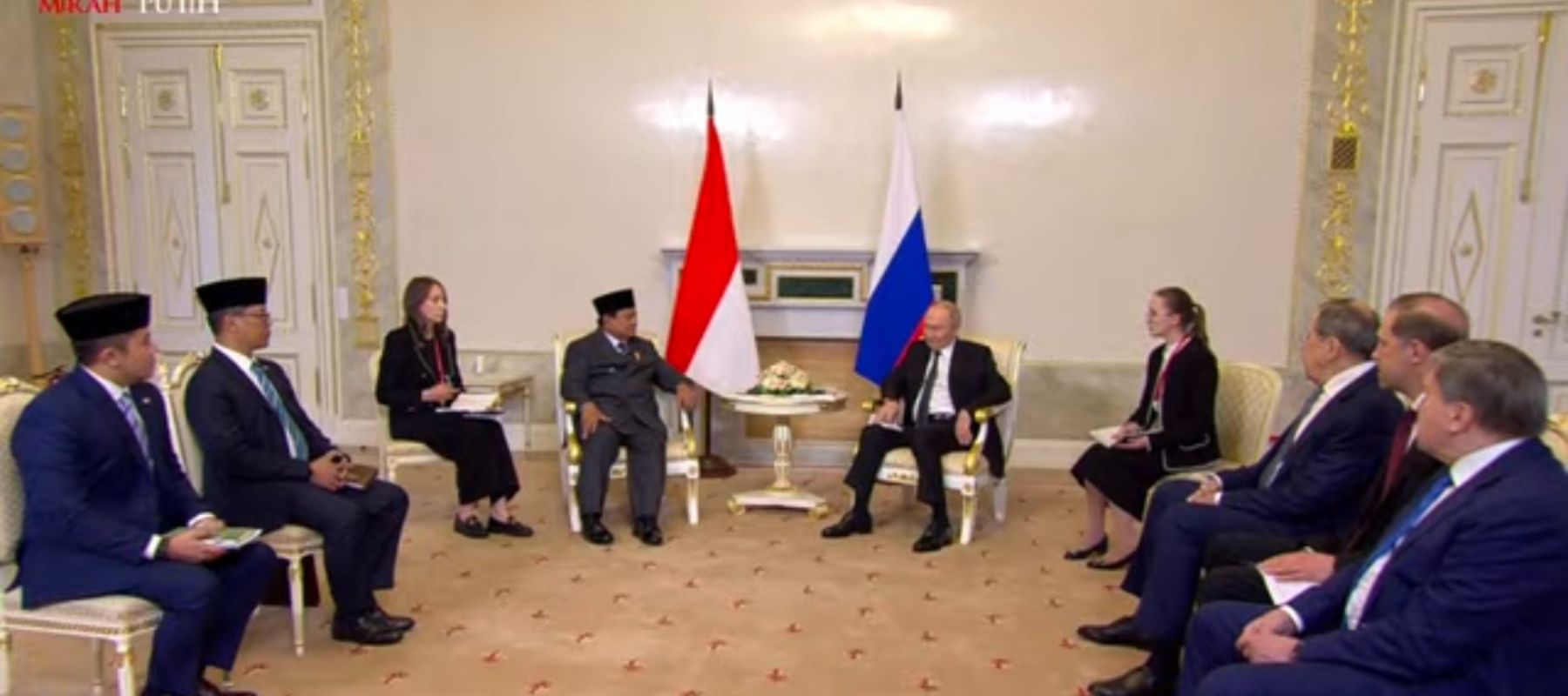 Prabowo Subianto dan Vladimir Putin