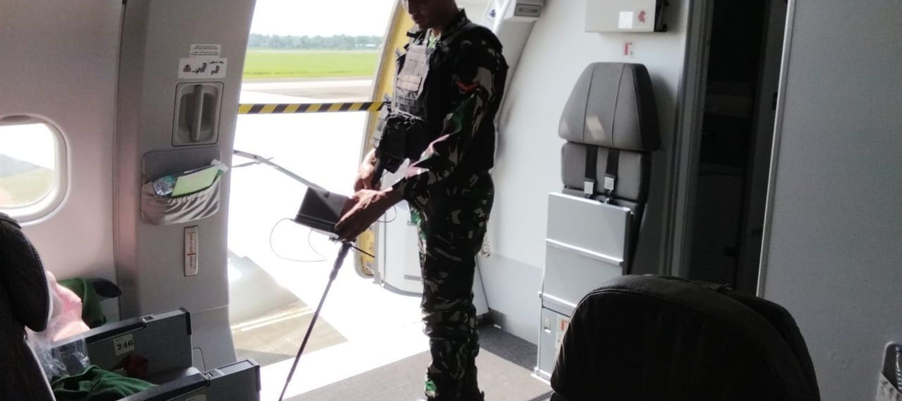 TNI Pastikan Keamanan Ancaman Bom di Saudia Arabia Airlines SV5688, Pesawat Kembali Lanjutkan Penerbangan Menuju Surabaya dengan Aman