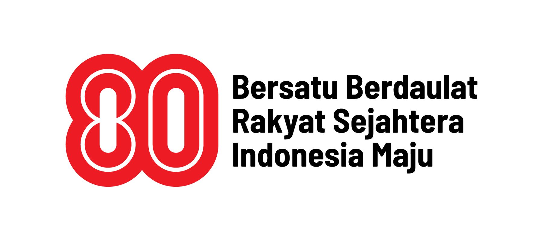 Logo dan tema Hari Ulang Tahun (HUT) ke-80 Kemerdekaan Republik Indonesia.