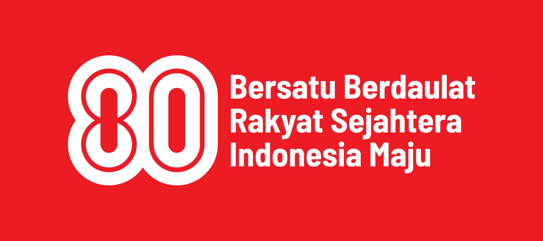Logo dan tema Hari Ulang Tahun (HUT) ke-80 Kemerdekaan Republik Indonesia.