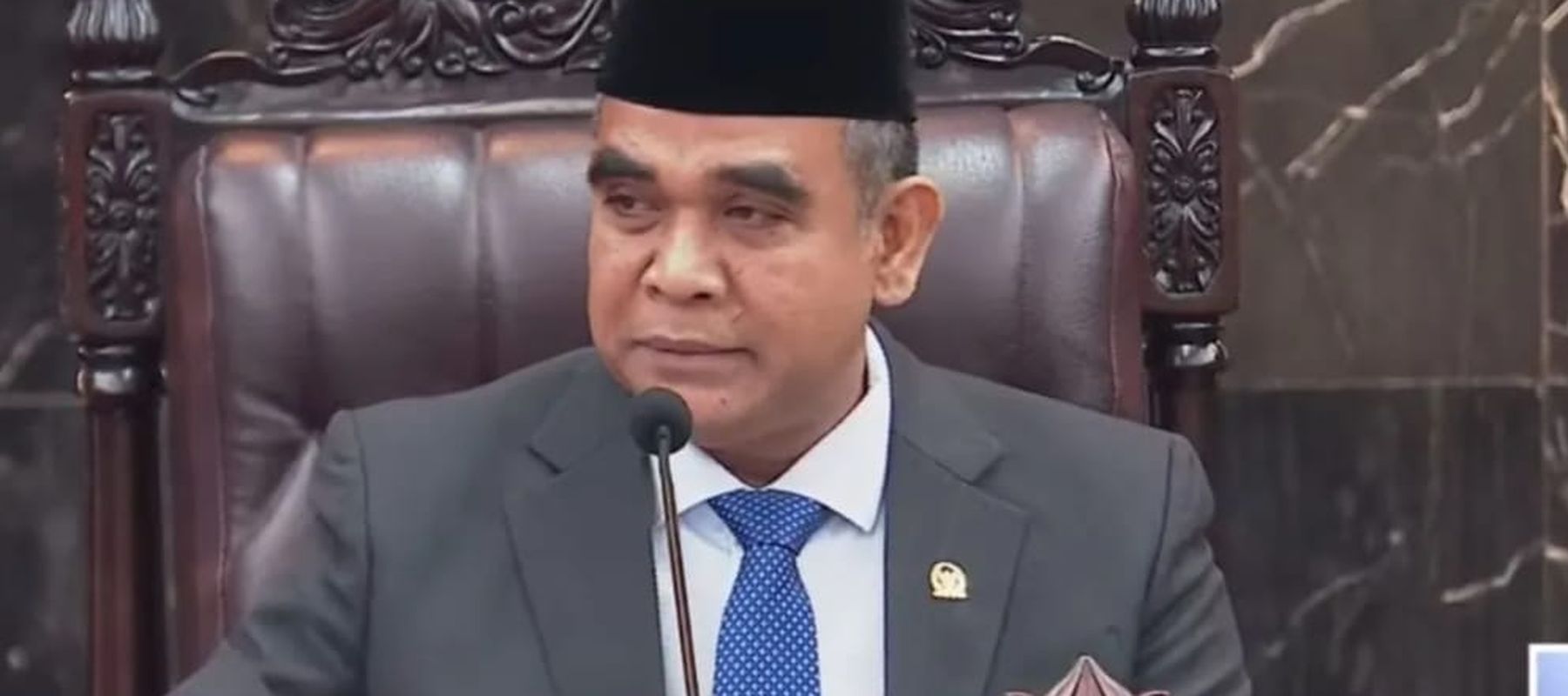 Tangkapan layar - Ketua MPR RI Ahmad Muzani memberikan pidato pengantar Sidang Tahunan MPR RI Tahun 2025 di Gedung Parlemen, Jakarta, Jumat 15 Agustus 2025. ANTARA/Nadia Putri Rahmani/YouTube-DPR RI.
