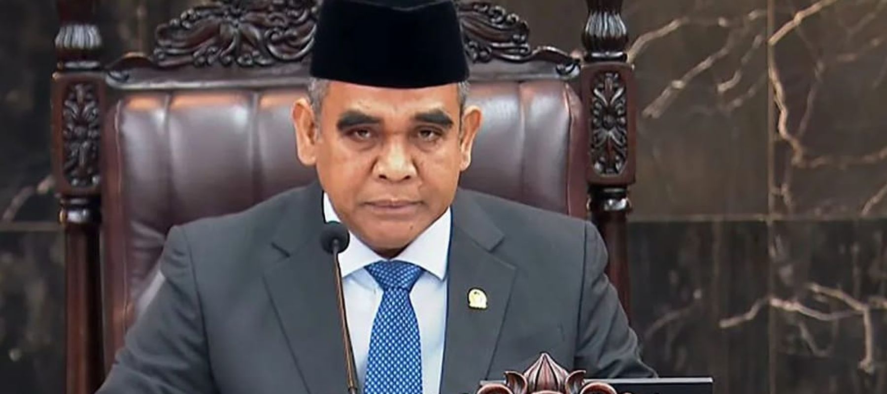Tangkapan layar - Ketua MPR RI Ahmad Muzani memberikan pidato pengantar Sidang Tahunan MPR RI Tahun 2025 di Gedung Parlemen, Jakarta, Jumat 15 Agustus 2025. ANTARA/Youtube Sekretariat Presiden/pri.