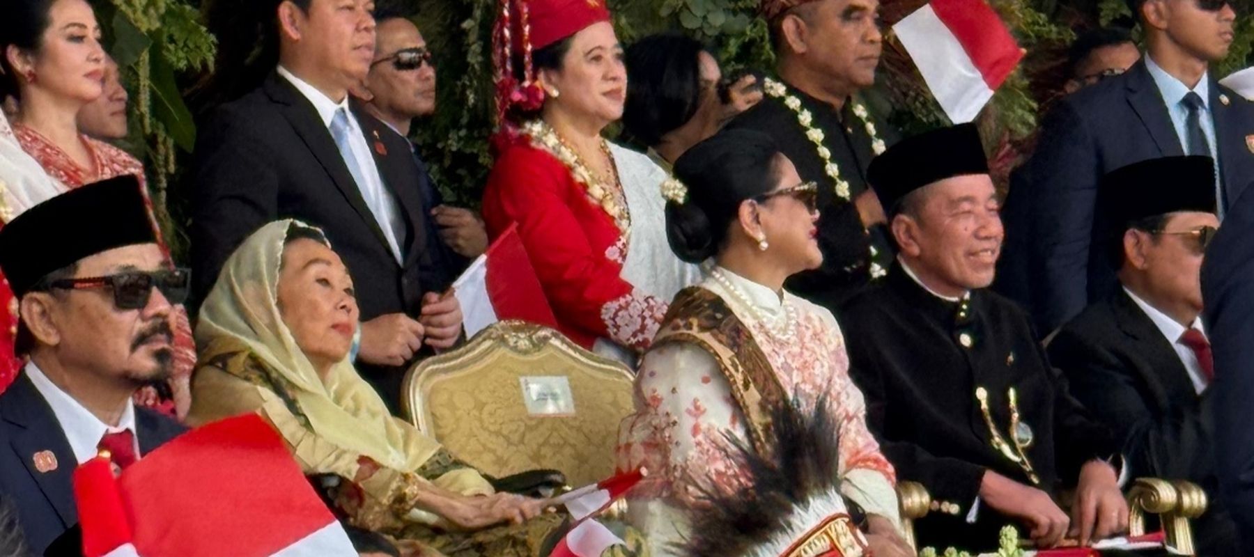 Ketua DPR RI Puan Maharani saat menghadiri peringatan HUT ke-80 RI di Istana Merdeka, Jakarta. 