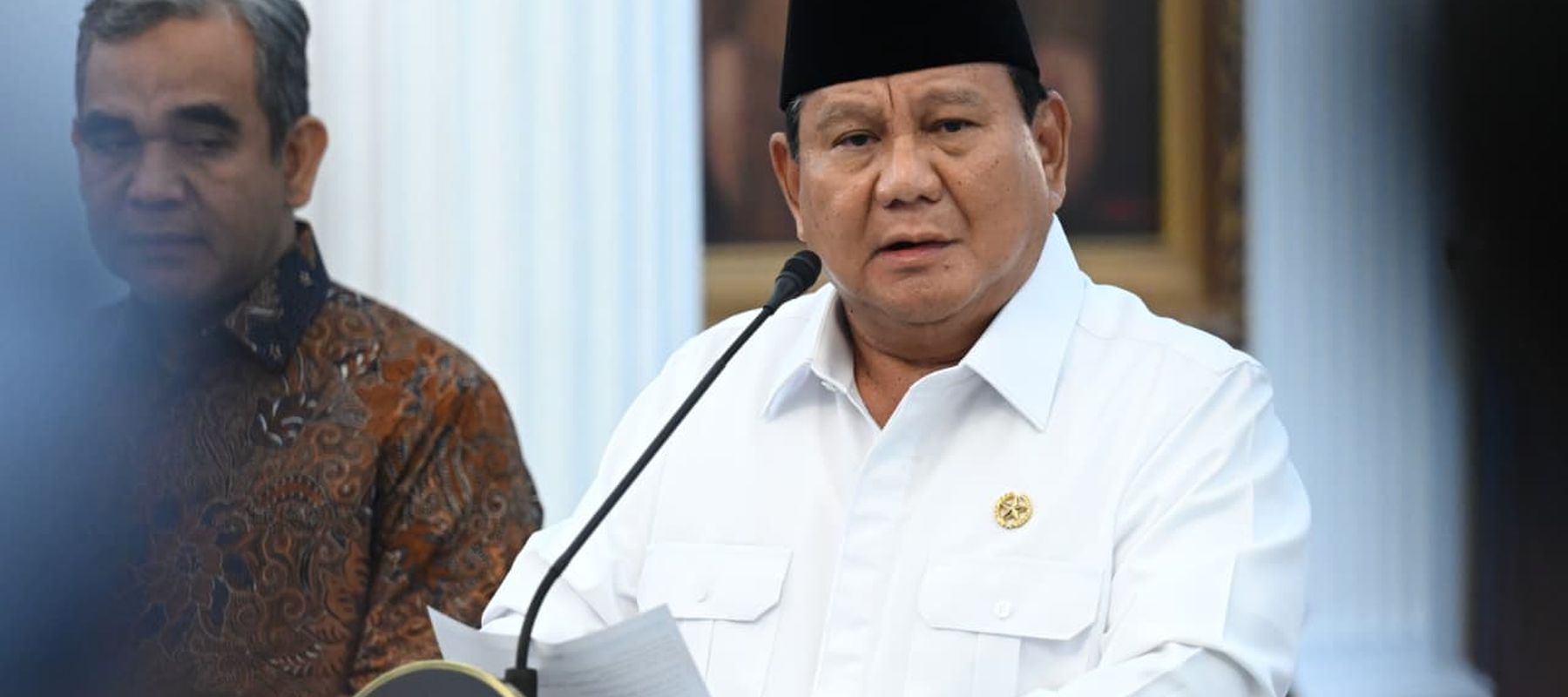 Konferensi Pers Presiden Prabowo Subianto Bersama Para Elite Partai.