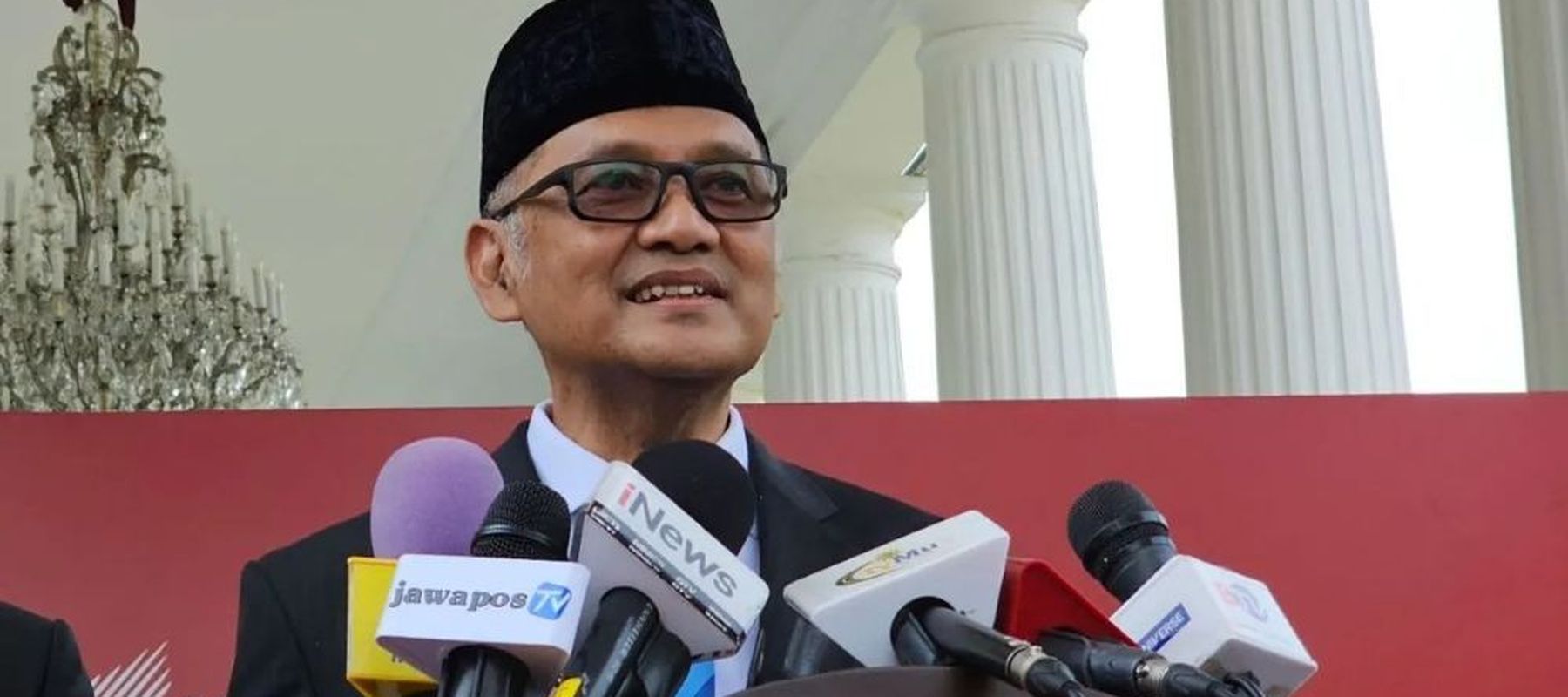 Menteri Haji dan Umrah Mochamad Irfan Yusuf. (Foto: ANTARA/Livia Kristianti)
