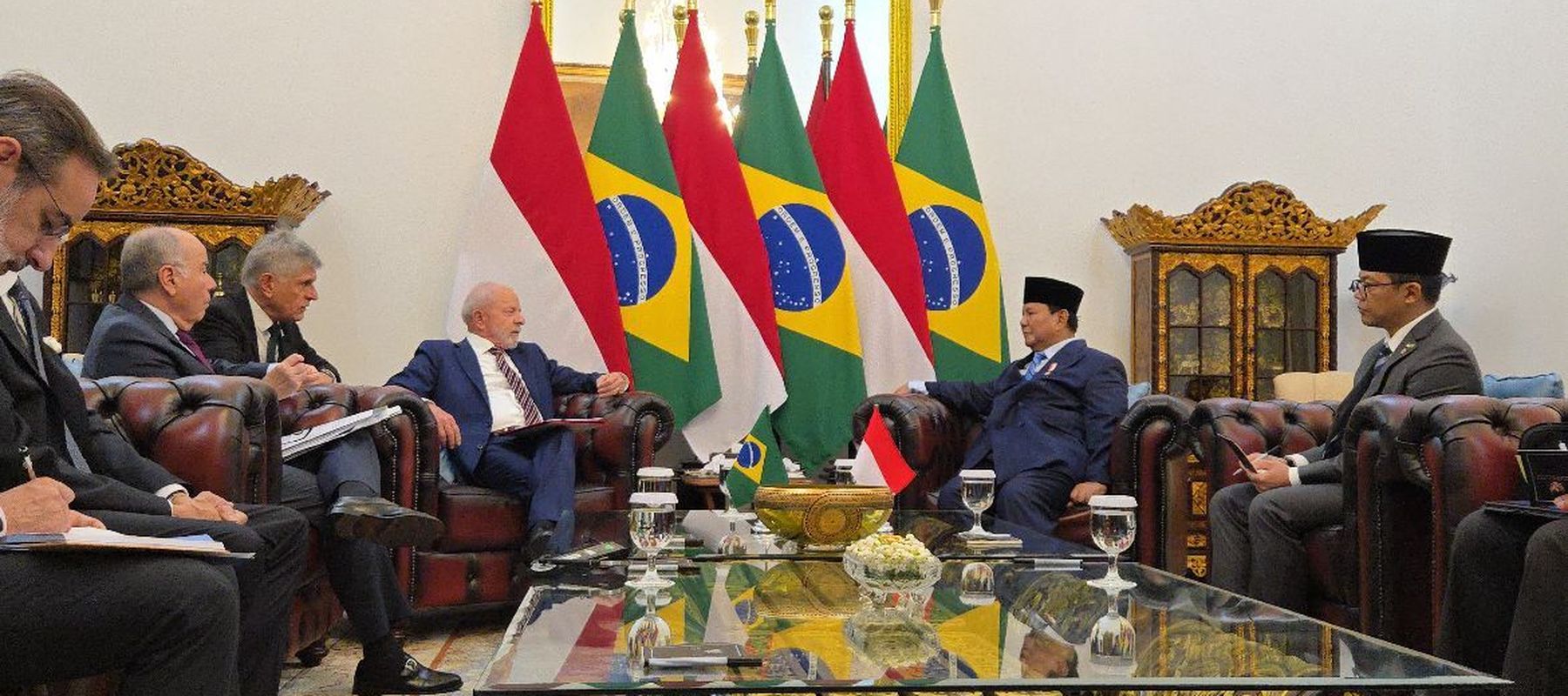 Presiden RI Prabowo Subianto dan Presiden Brasil Lula da Silva