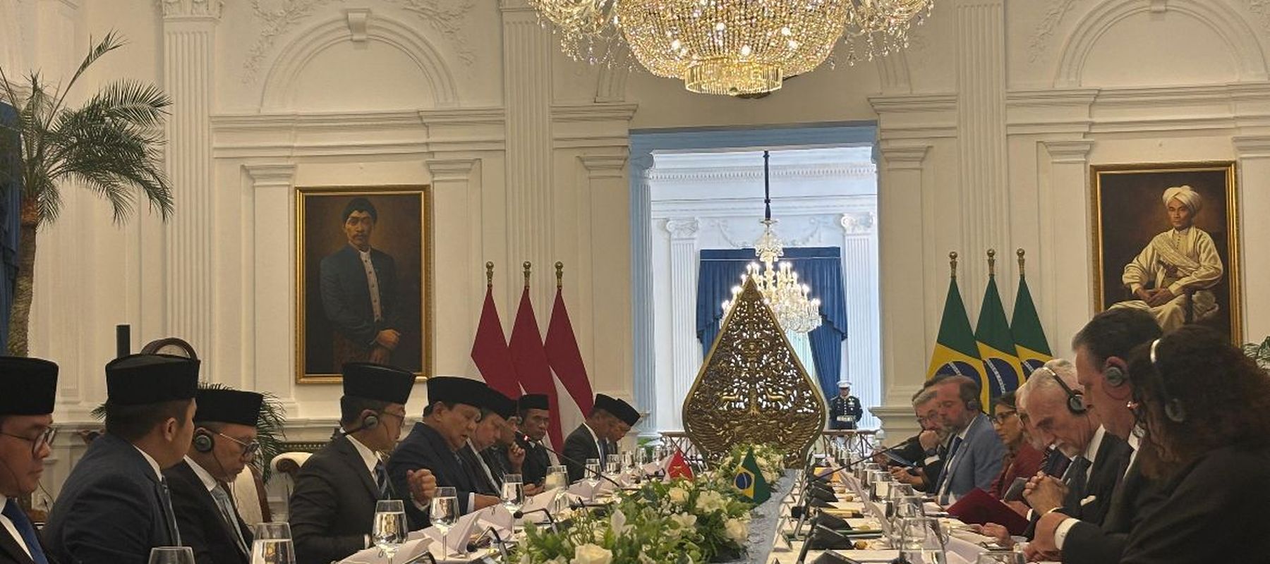 Working Lunch Antara Presiden RI Prabowo Subianto dan Presiden Brasil Lula da Silva