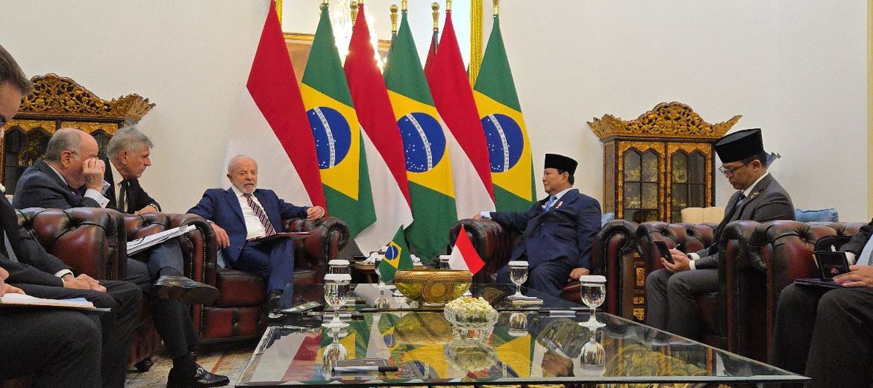 Presiden RI Prabowo Subianto dan Presiden Brasil Lula da Silva