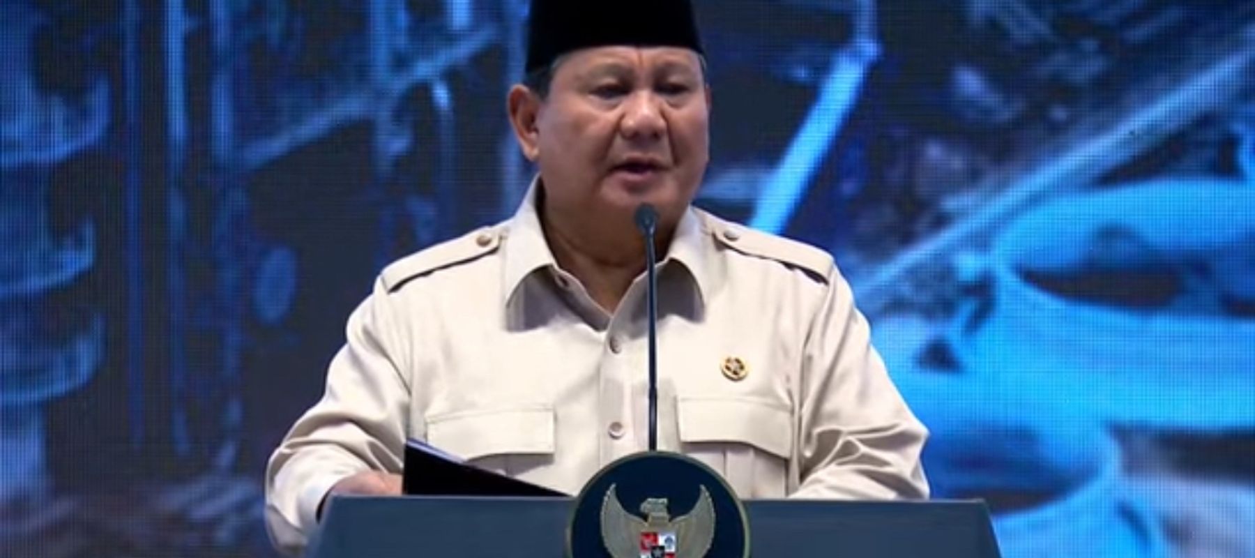 Prabowo Subianto dalam Acara Peresmian Pabrik Lotte Chemical Indonesia Cilegon