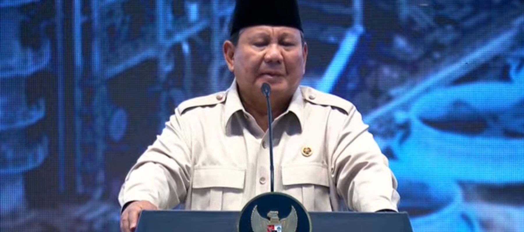 Prabowo Subianto dalam Acara Peresmian Pabrik Lotte Chemical Indonesia Cilegon