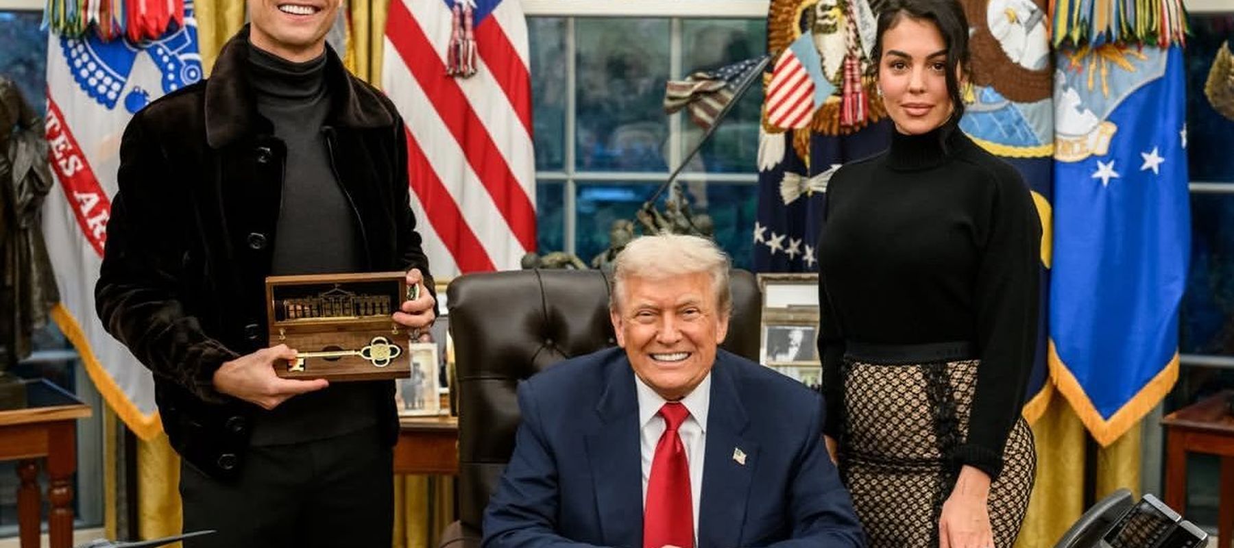 Ronaldo Bertemu Donald Trump di Gedung Putih