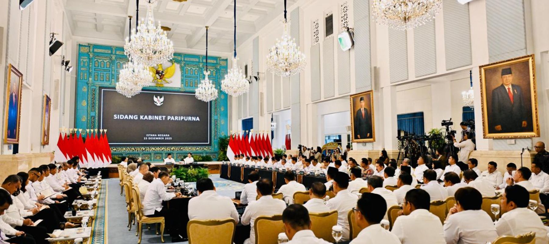 Presiden Prabowo Subianto Pimpin Langsung Sidang Kabinet Paripuna di Istana Negara