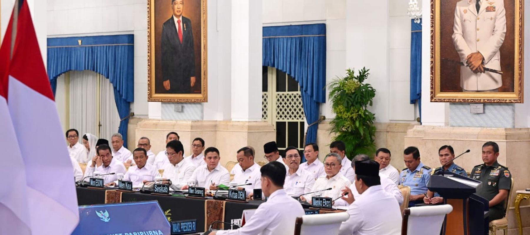 Presiden Prabowo Subianto Pimpin Langsung Sidang Kabinet Paripuna di Istana Negara