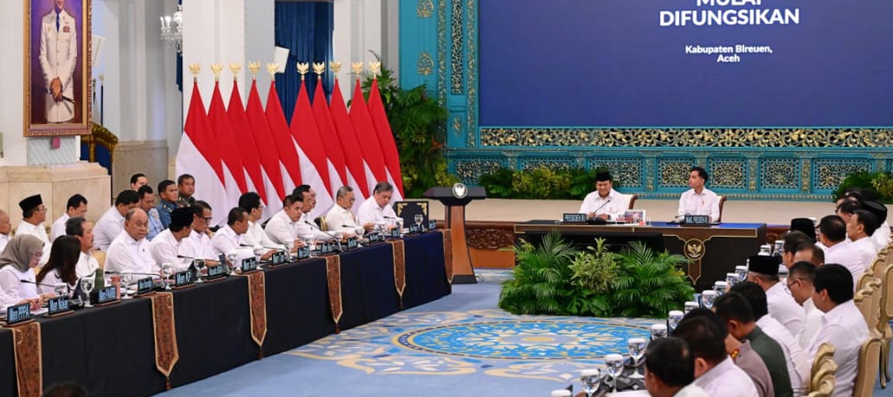 Presiden Prabowo Subianto Pimpin Langsung Sidang Kabinet Paripuna di Istana Negara