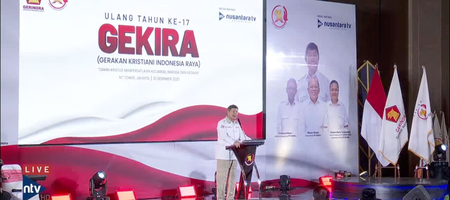 Ketua Dewan Pembina Gerakan Kristiani Indonesia Raya (Gekira), Hashim Djojohadikusumo