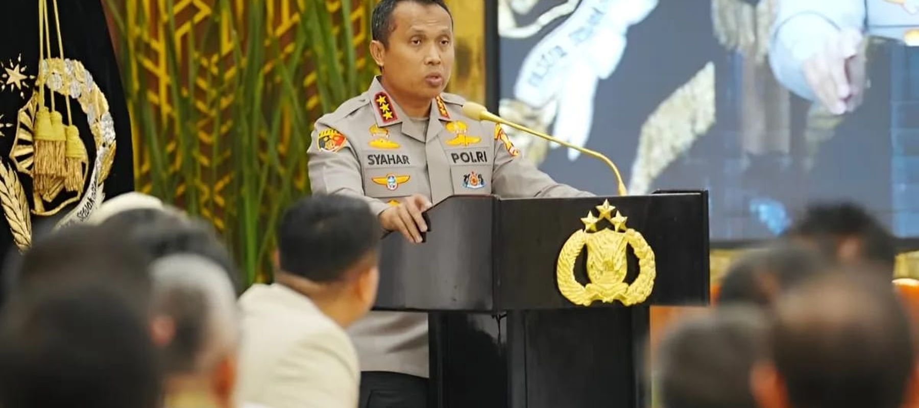 Kepala Bareskrim (Kabareskrim) Polri Komjen Pol. Syahardiantono berbicara dalam acara Rilis Akhir Tahun 2025 di Gedung Rupatama Mabes Polri, Jakarta, Selasa 30 Desember 2025. ANTARA/HO-Divisi Humas Polri