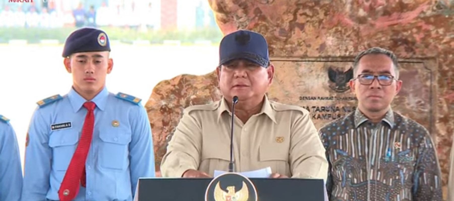 Prabowo Subianto di Sekolah Garuda Malang Jawa Timur