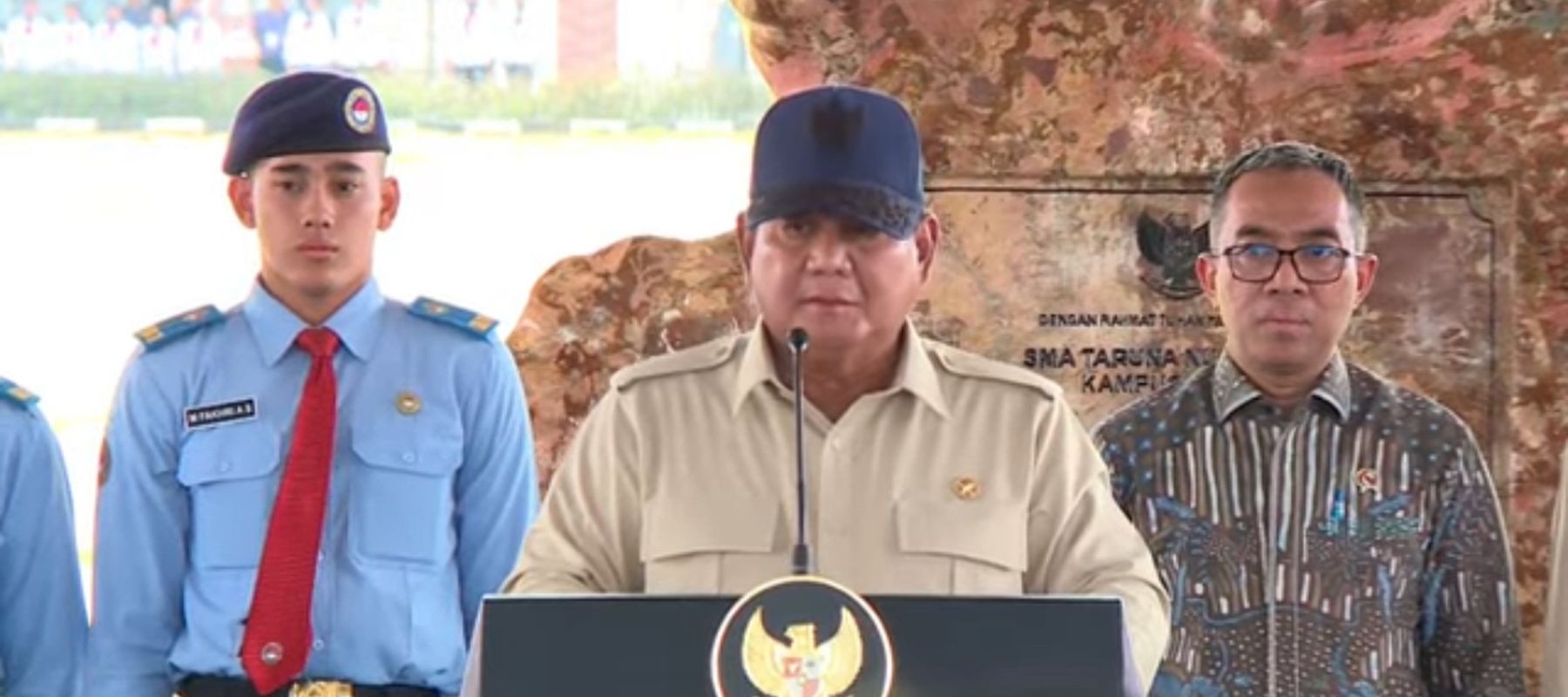 Prabowo Subianto di Sekolah Garuda Malang Jawa Timur