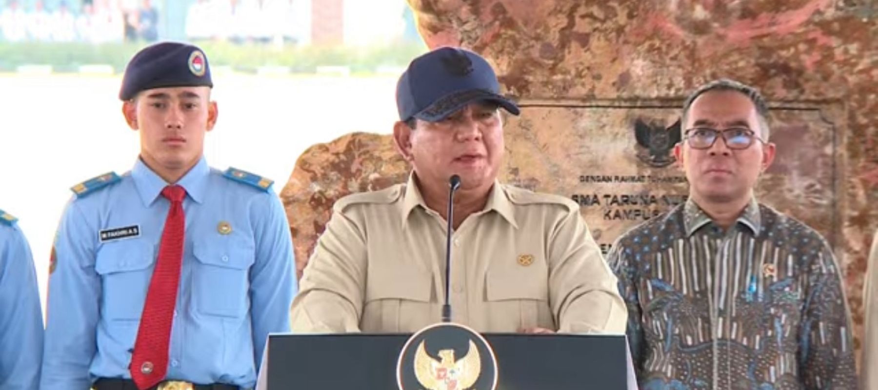 Prabowo Subianto di Sekolah Garuda Malang Jawa Timur