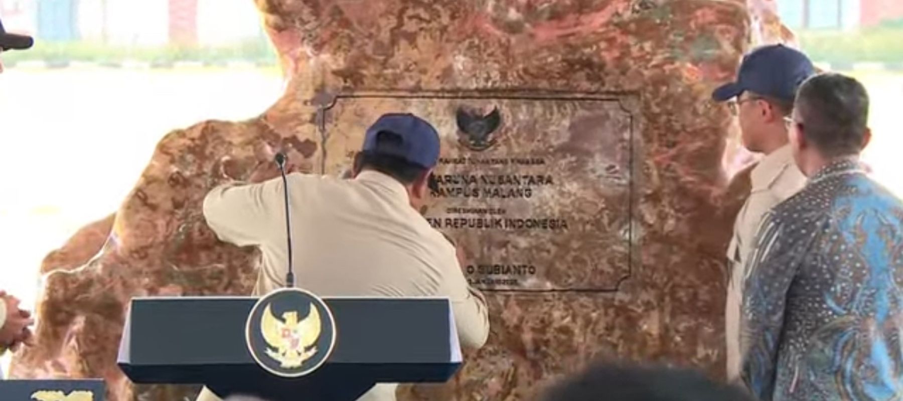 Prabowo Subianto di Sekolah Garuda Malang Jawa Timur