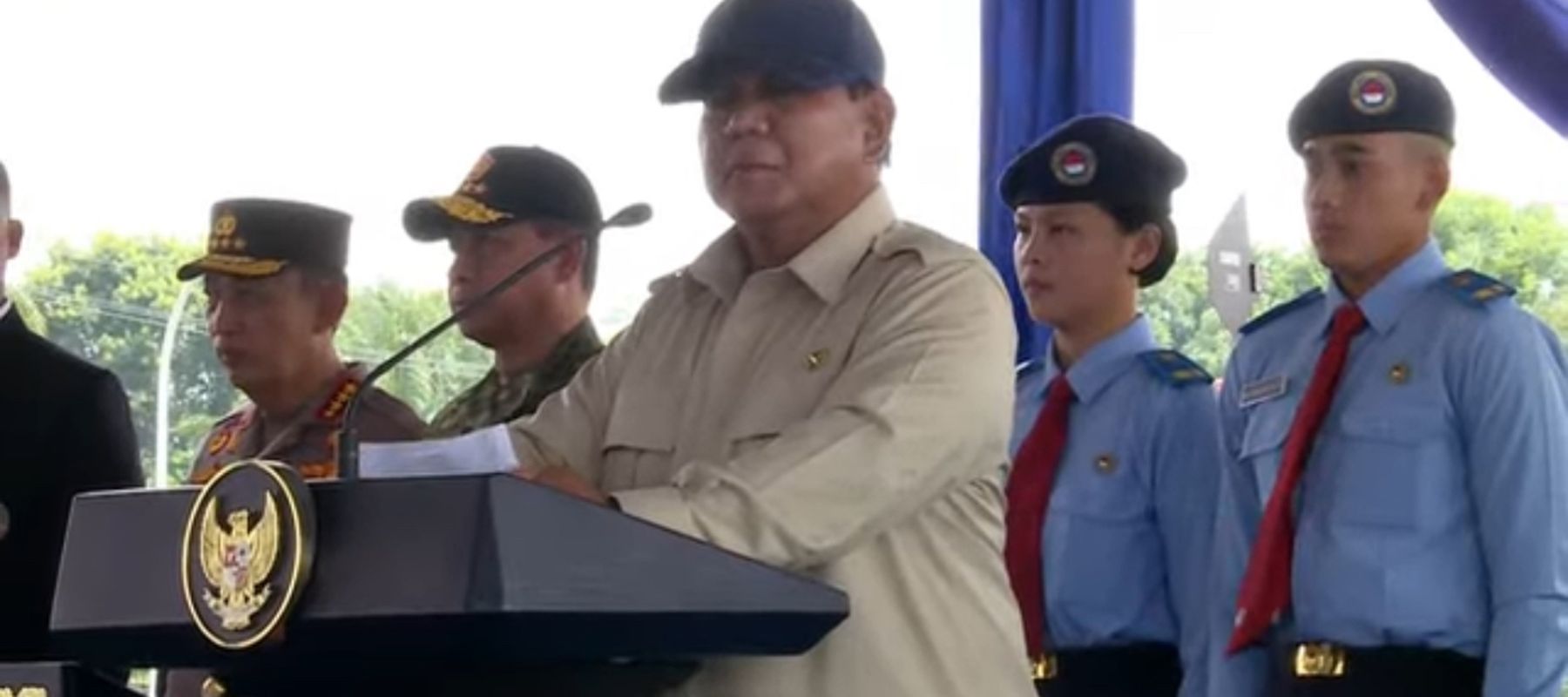 Prabowo Subianto di Sekolah Garuda Malang Jawa Timur