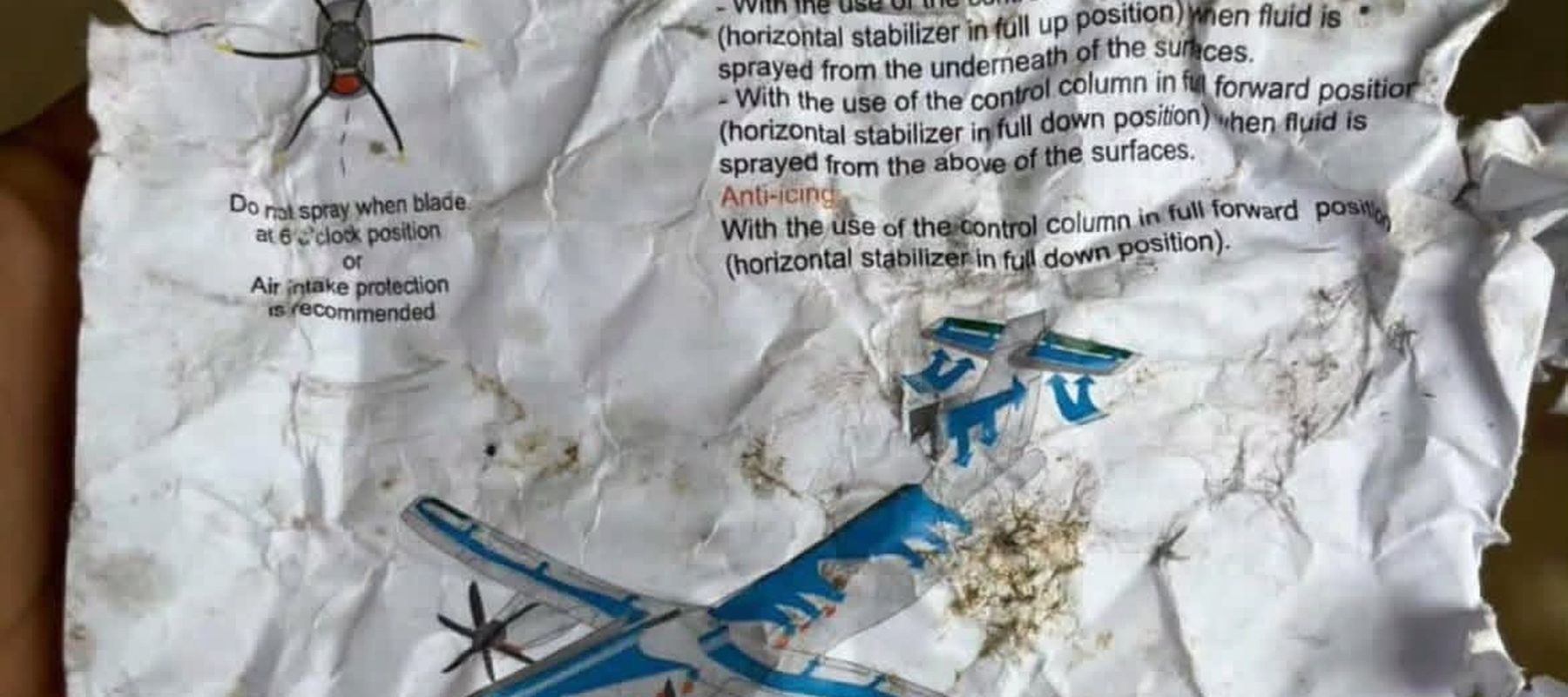 Puing-puing dari ATR 400 yang diduga Jatuh