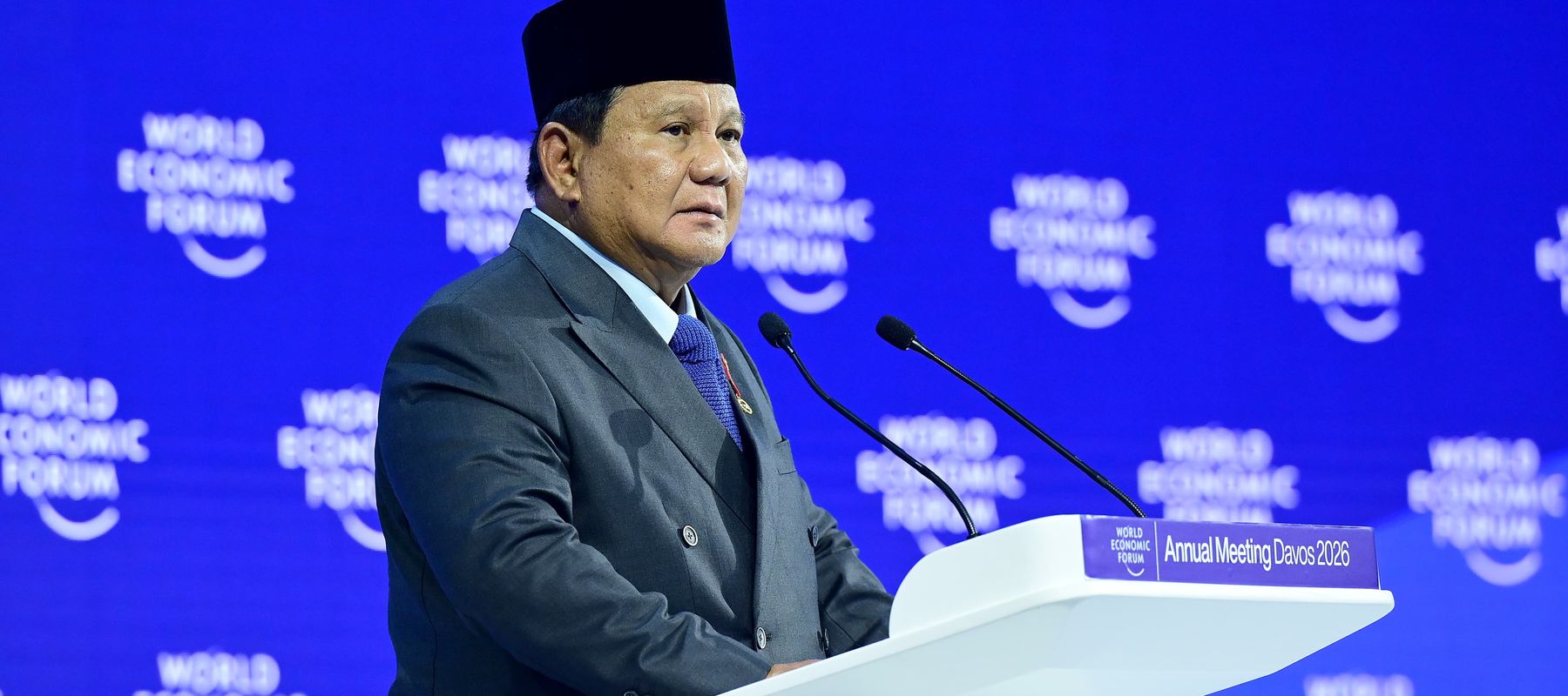 Presiden Prabowo saat pidato di WEF, Davos, Swiss