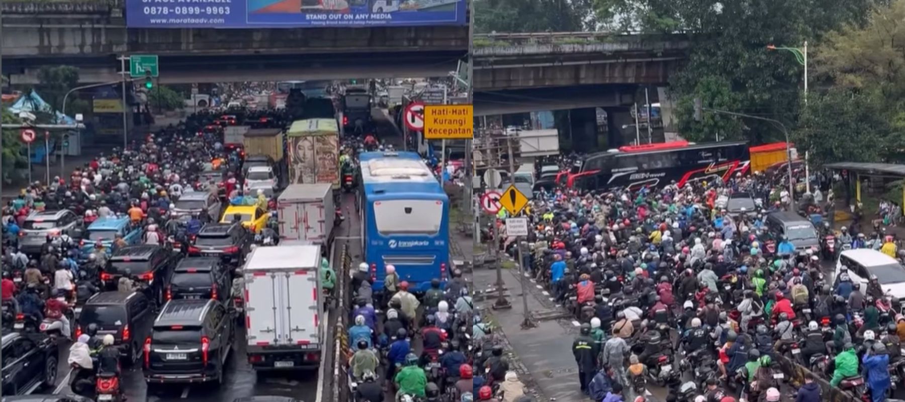Daan Mogot macet parah pasca banjir