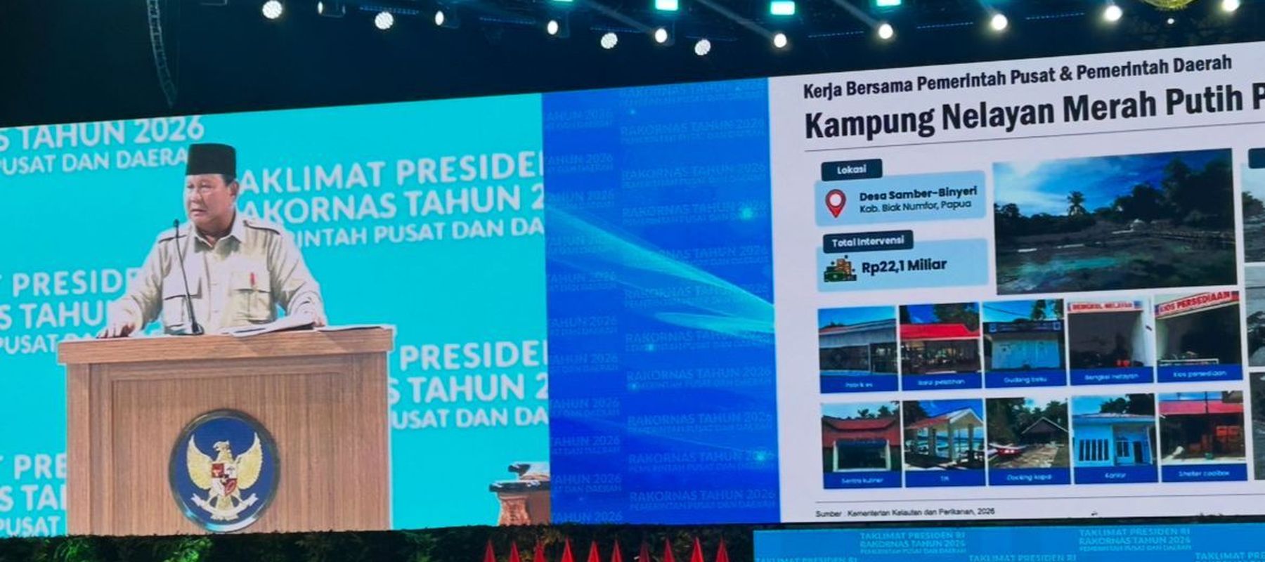 Prabowo Subianto di Rakornas Pemerintah Pusat dan Daerah