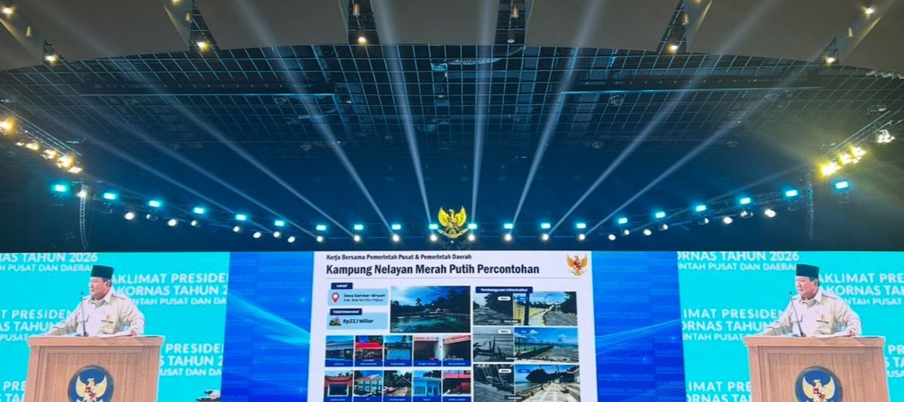 Prabowo Subianto di Rakornas Pemerintah Pusat dan Daerah