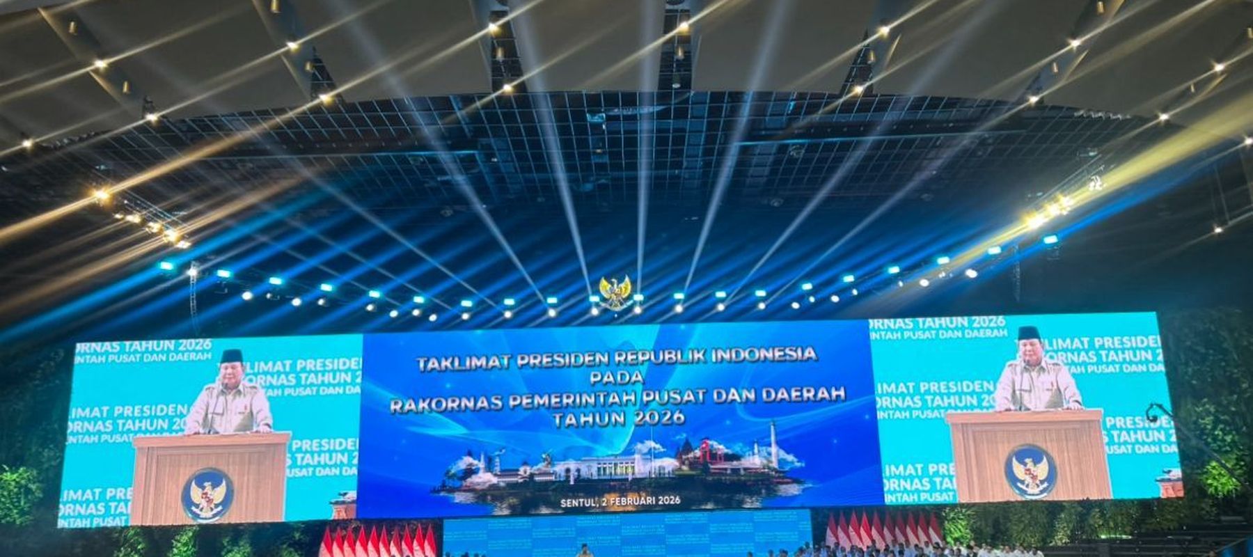 Prabowo Subianto di Rakornas Pemerintah Pusat dan Daerah