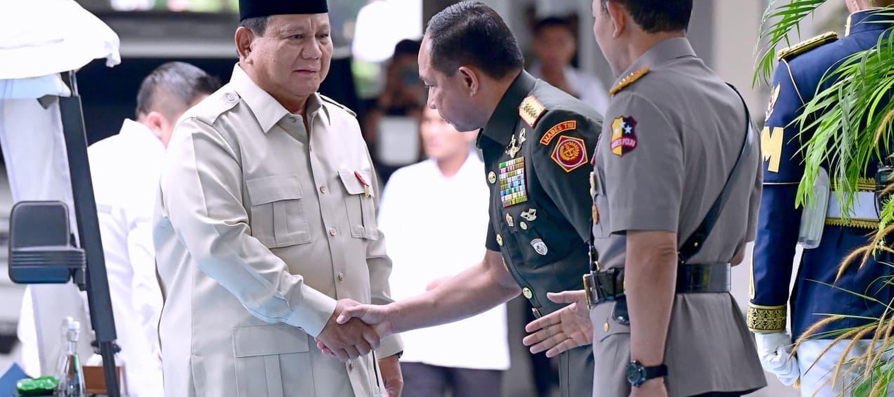 Presiden Prabowo, Panglima TNI dan Kapolri