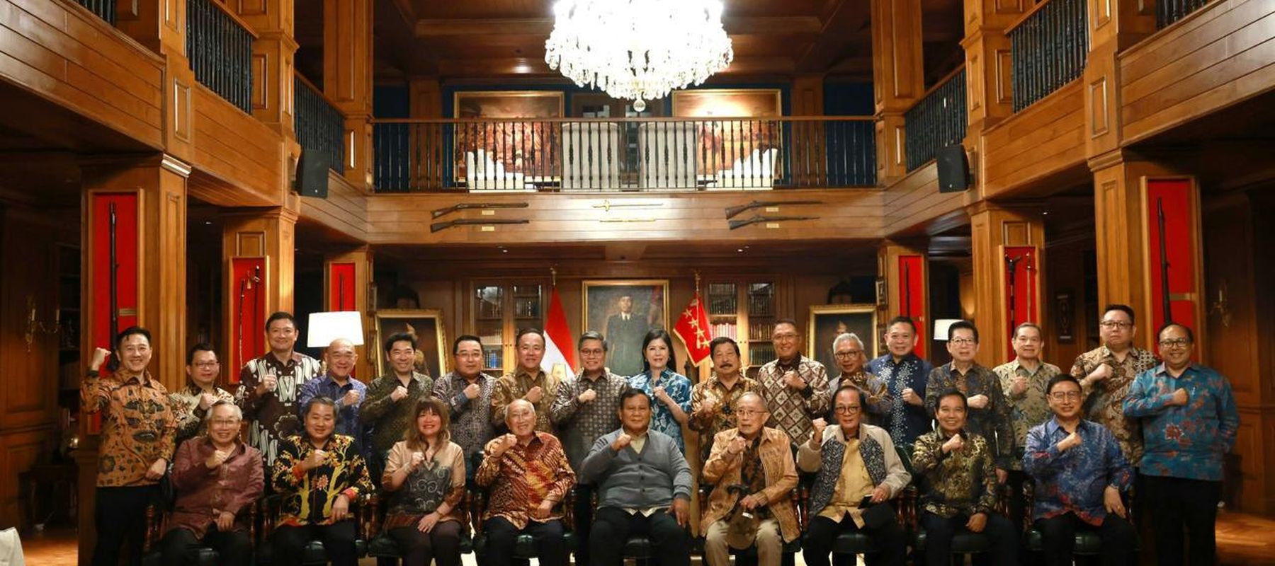 Pertemuan&nbsp;Presiden RI Prabowo Subianto dan&nbsp;Asosiasi Pengusaha Indonesia (APINDO) di Padepokan Garudayaksa, Hambalang, Bogor, Senin malam, 9 Februari 2026.