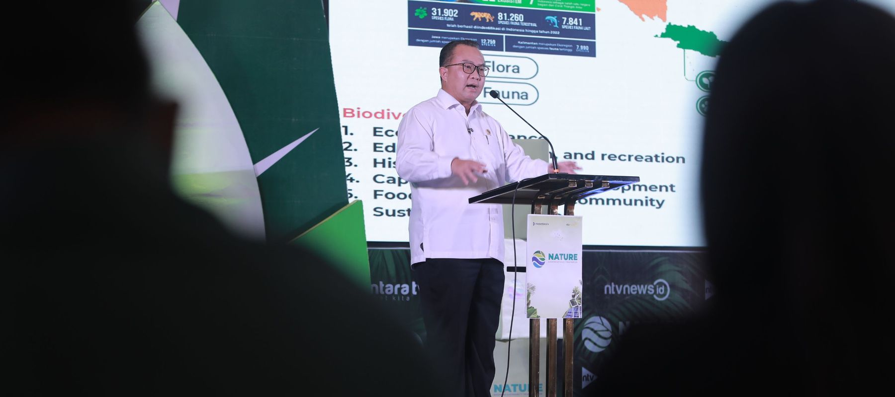 Kepala Badan Riset dan Inovasi Nasional (BRIN) Prof. Dr. Arif Satria, S.P., M.Si diacara Nature 2026