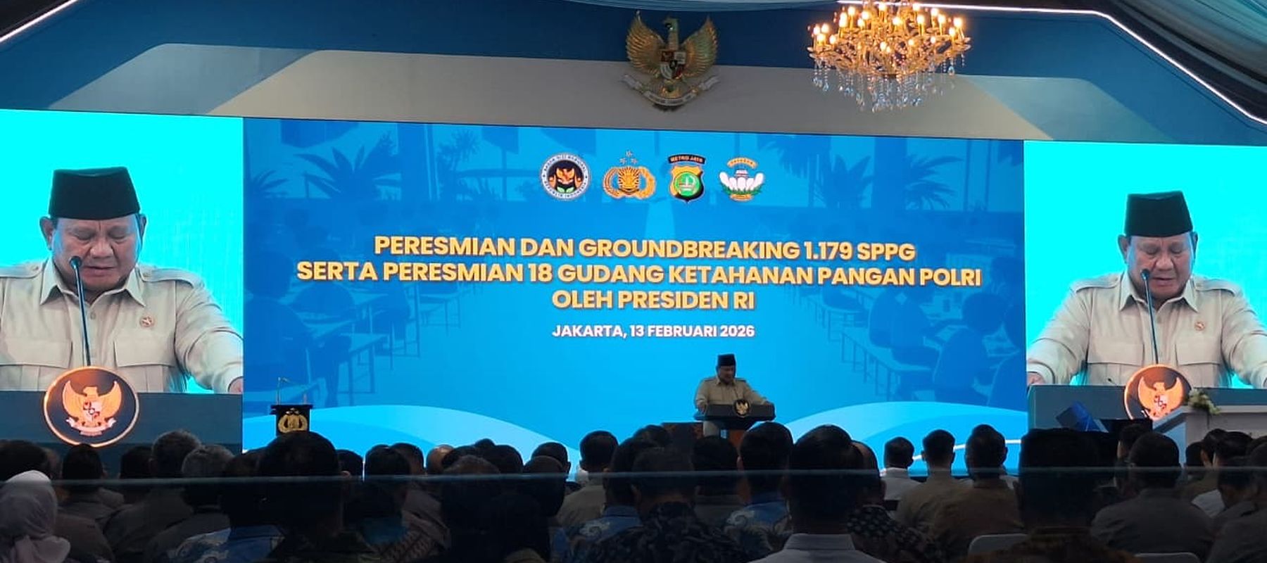 Prabowo Subianto di SPPG Polri