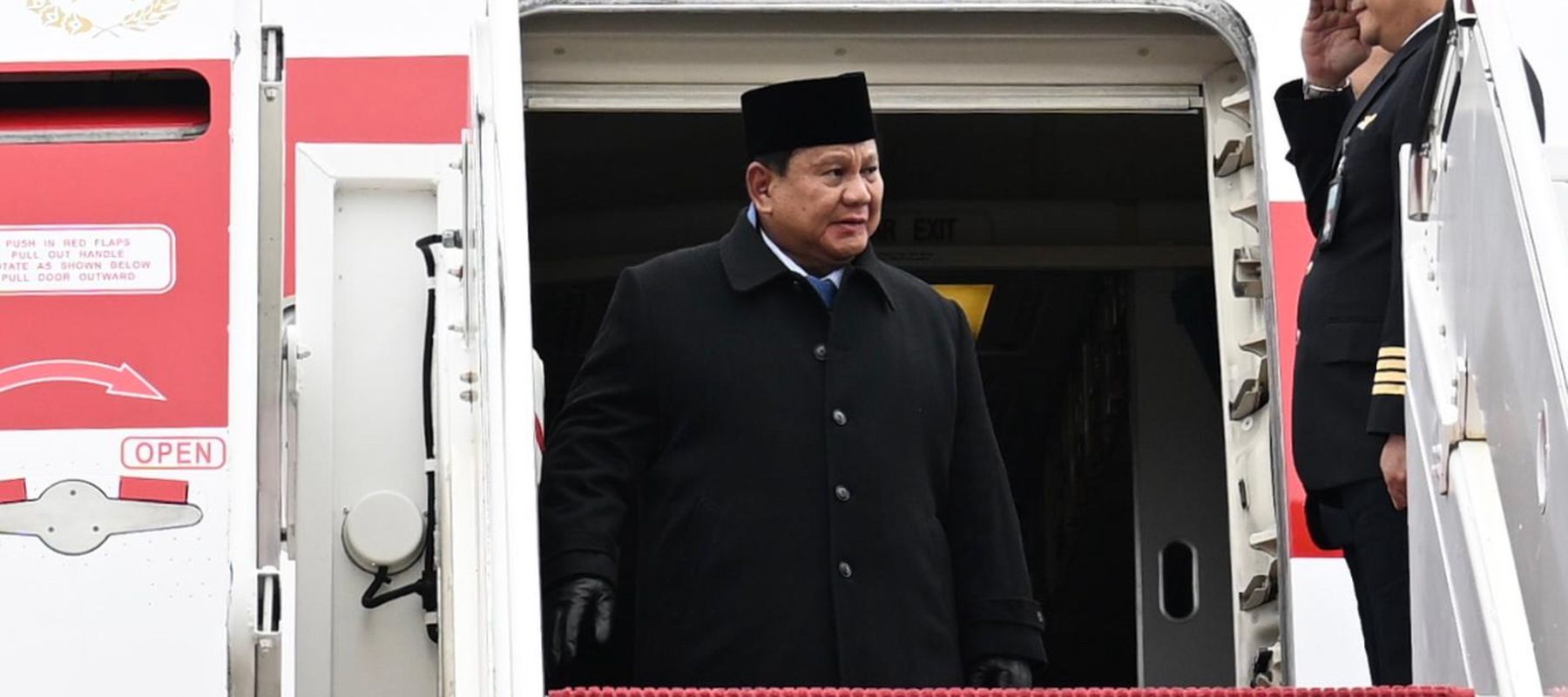 Presiden Republik Indonesia Prabowo Subianto tiba di Amerika Serikat (AS)