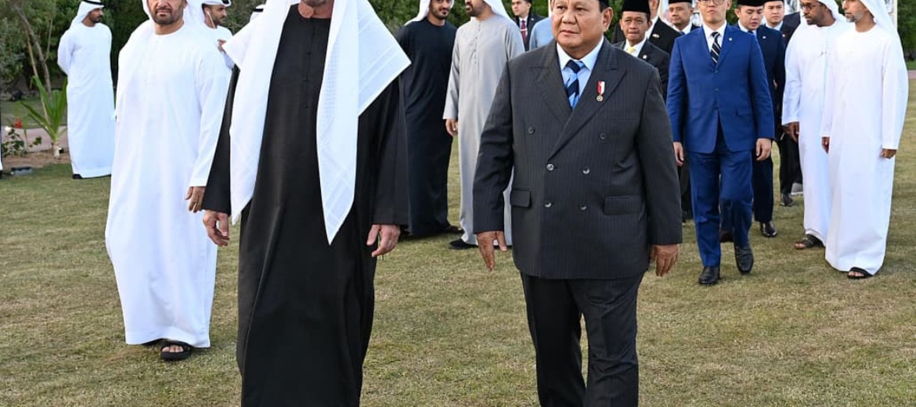 Presiden Republik Indonesia Prabowo Subianto dan Presiden Persatuan Emirat Arab (PEA) Sheikh Mohammed bin Zayed Al Nahyan (MBZ)