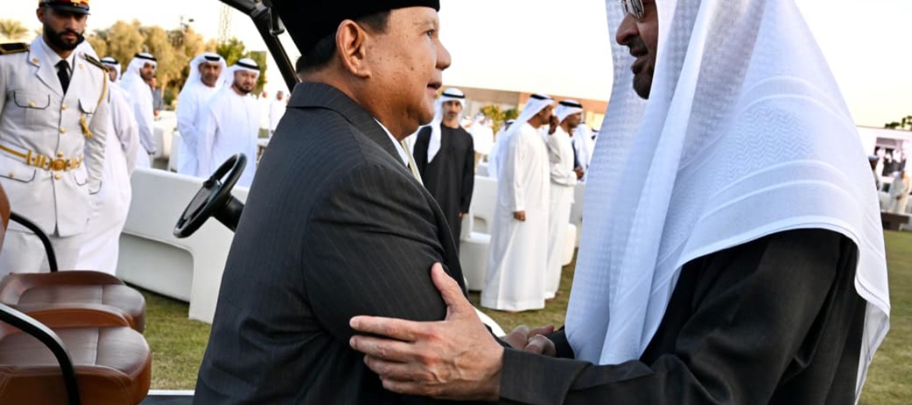 Presiden Republik Indonesia Prabowo Subianto dan Presiden Persatuan Emirat Arab (PEA) Sheikh Mohammed bin Zayed Al Nahyan (MBZ)