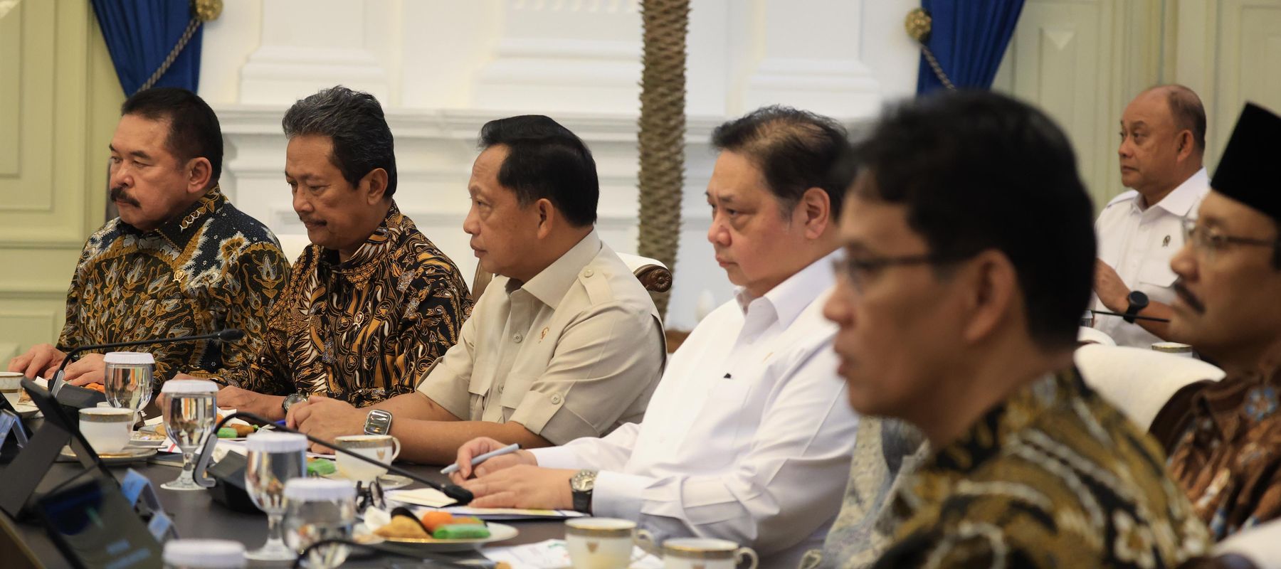 Menkeu Purbaya, Menko Perekonomian Airlangga, Mendagri Tito, Menteri KKP Trenggono, Jaksa Agung ST Burhanuddin