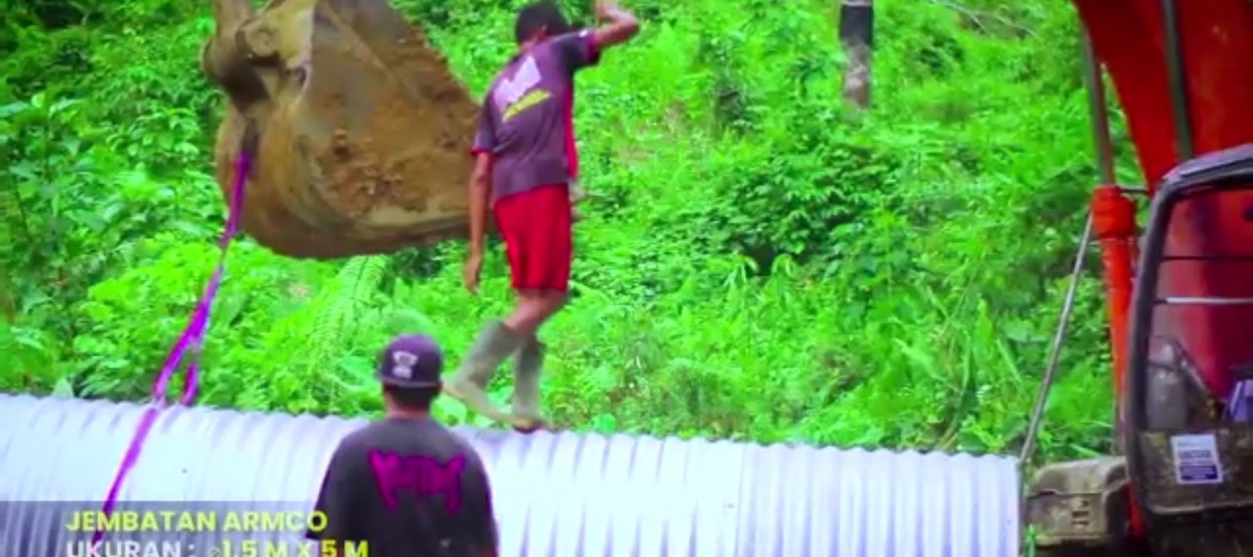 Prabowo Subianto Resmikan Jembatan Bailey dan Jembatan Armco 