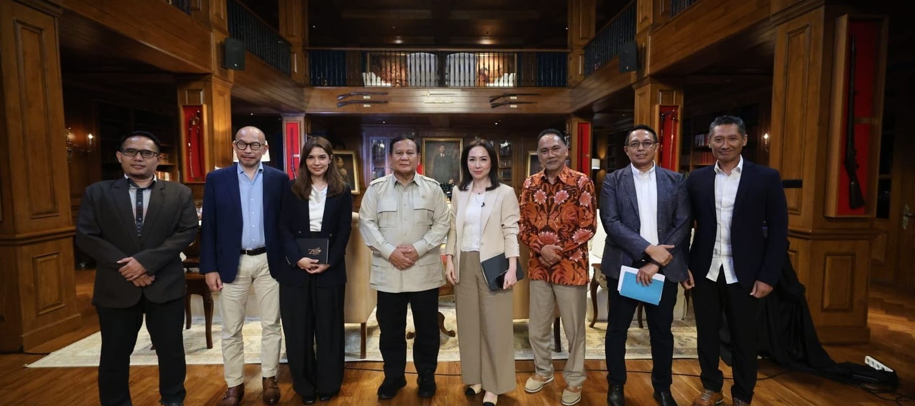 Presiden Prabowo Subianto usai berdialog dengan sejumlah tokoh. 