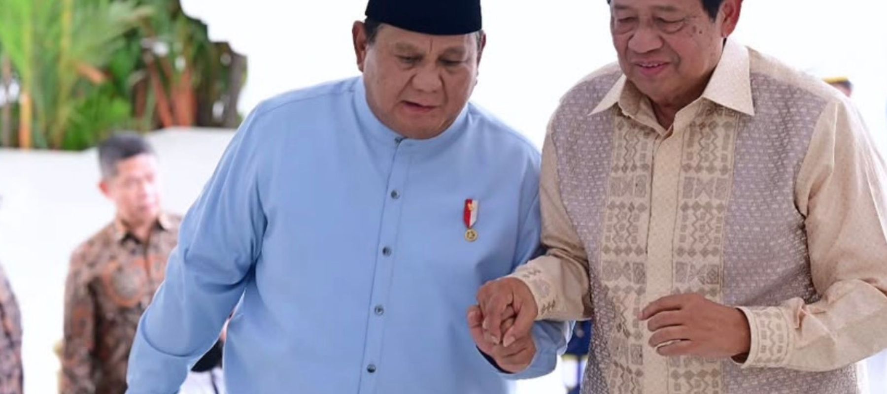Presiden ke-6 Susilo Bambang Yudhoyono dan Presiden Prabowo