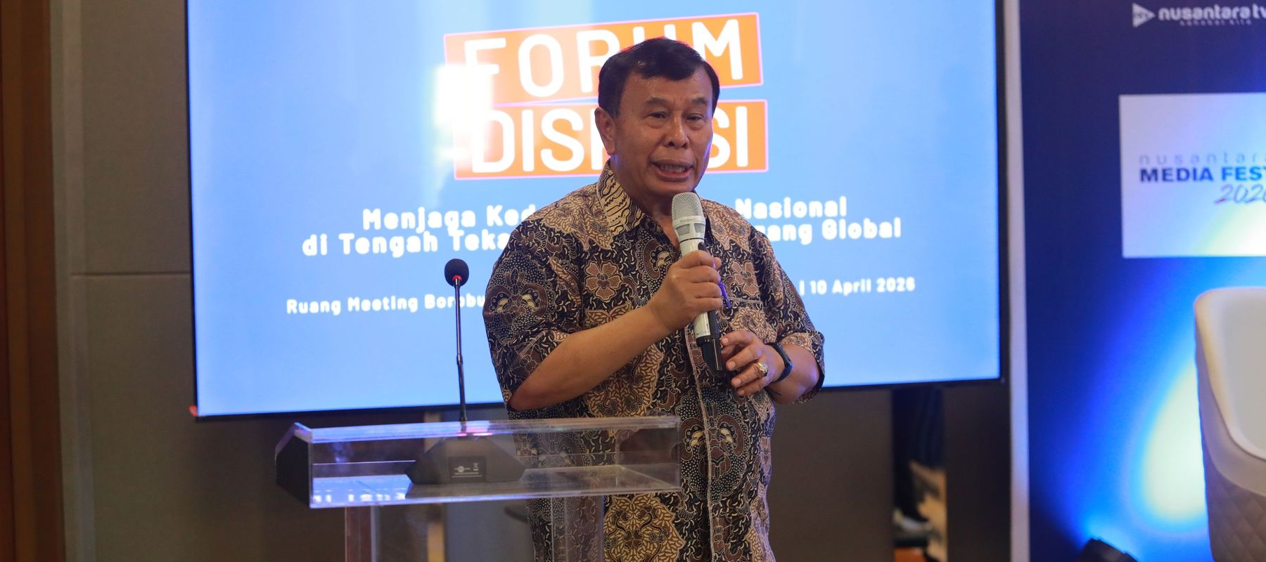 Presiden Komisaris NT Corp, Nurdin Tampubolon di acara Forum Diskusi tentang Media di Nusantara TV