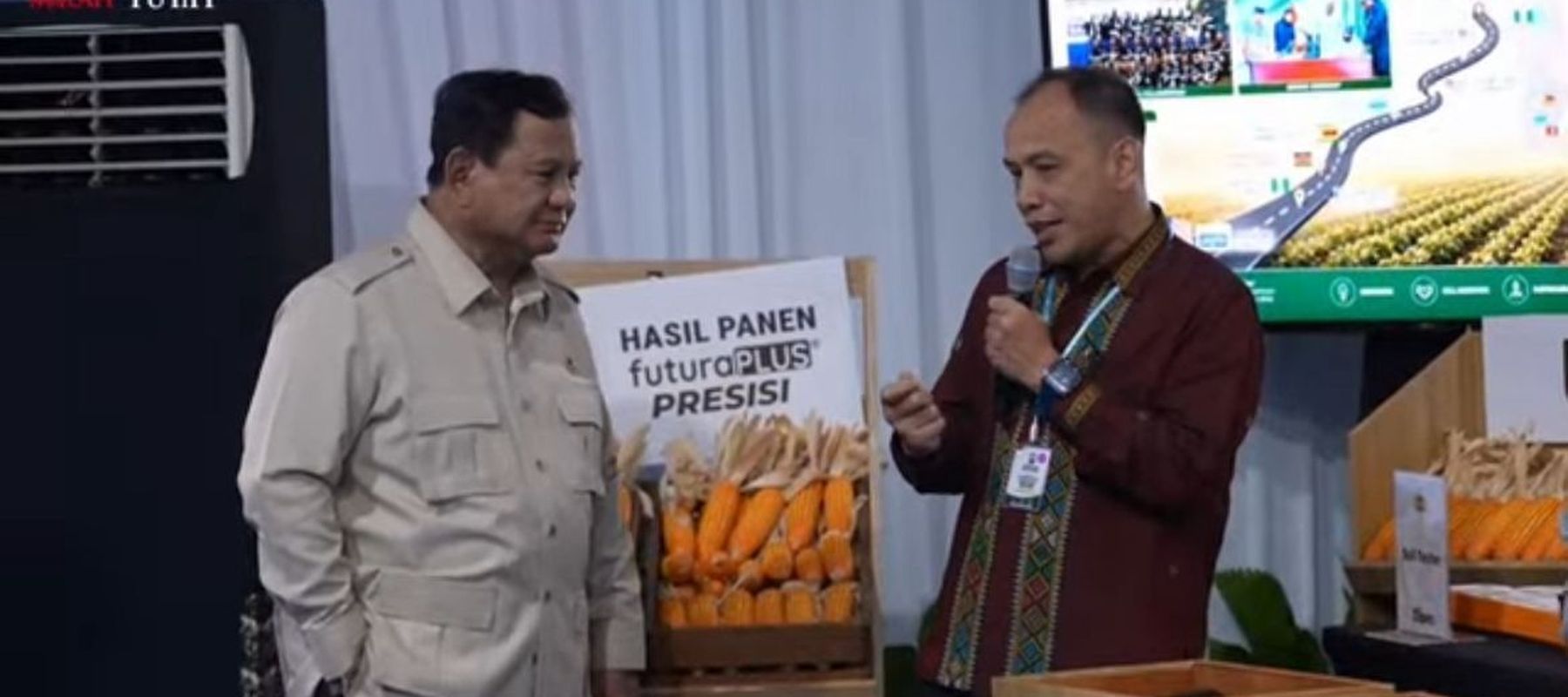 Prabowo Subianto meresmikan groundbreaking 10 gudang ketahanan pangan, peluncuran operasional Satuan Pelayanan Pemenuhan Gizi (SPPG) Polri, serta panen raya jagung di Tuban, Jawa Timur, Sabtu, 16 Mei 2026